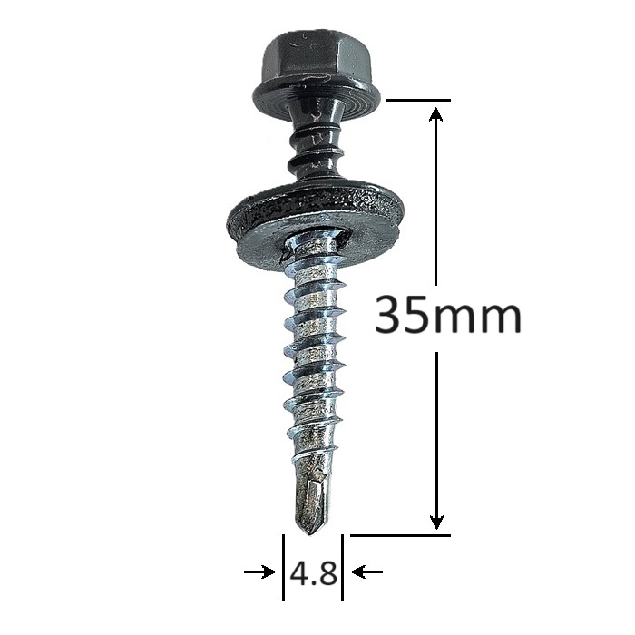 Șurub colorat metal-lemn 48x35